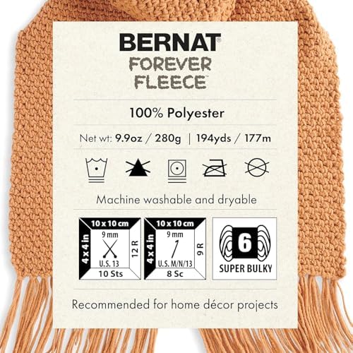 Bernat Forever Fleece Soft Yarn for Crocheting, Sage, 2-Pack