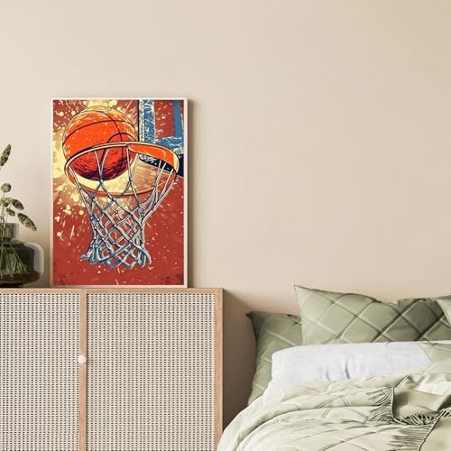 Aestalrcus Basketball Paint by Numbers Kit for Adults Beginner, 16x20inch