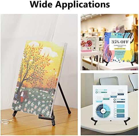 14" Tabletop Instant Display Easel, Black Steel Tripod Easel Stand(2 Pack)
