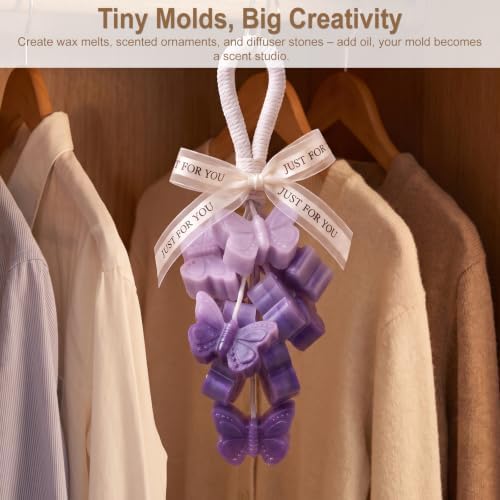 Silicone Butterfly Soap Mold Kit for DIY Soap Making, with Tool (Cotton Rope, Bow Ribbons, Tweezers), Reusable Soap Making Supplies for Crafts, Gifts & Beginners