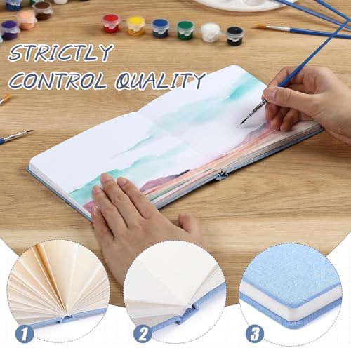 2 Pcs 5.5in Watercolor Sketchbook Journal Watercolor Notebook Light Blue