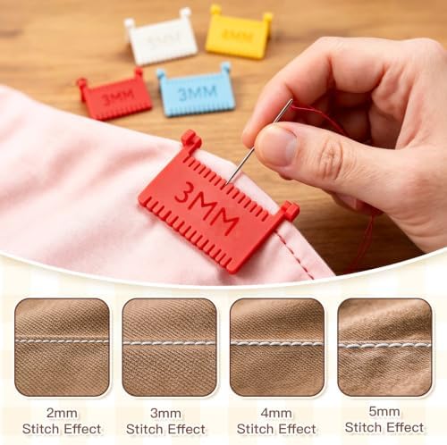 4PCS Clip on Sewing Ruler 2mm 3mm 4mm 5mm Edge Stitch Lock and Sewing Gauge