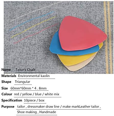 CampTek Tailors Chalk & Fabric Markers for Quilting - 10PCS Tailor's Chalk, 4PCS Heat Erasable Pens with 4 Refills, 3 PCS Sewing Fabric Pencils