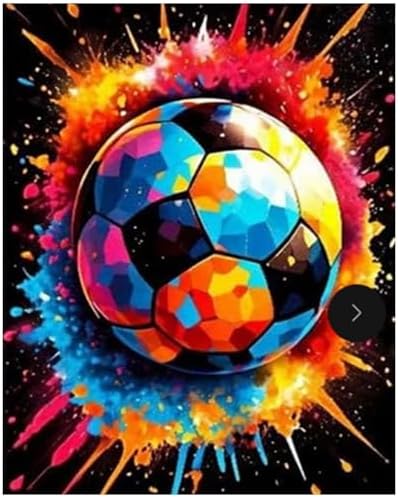 Paint by Numbers Kit for Adults Soccer Paint by Number for Adult Beginner