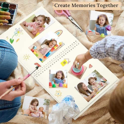 Scrapbook Photo Album 10"x10" 50 Sheets 100 Pages Hardcover Kraft Paper