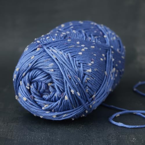 Loops & Threads Flecks Yarn - Yarn for Knitting, Crochet, Weaving, and Arts & Crafts - Blue, Acrylic Blend, 6.53 oz