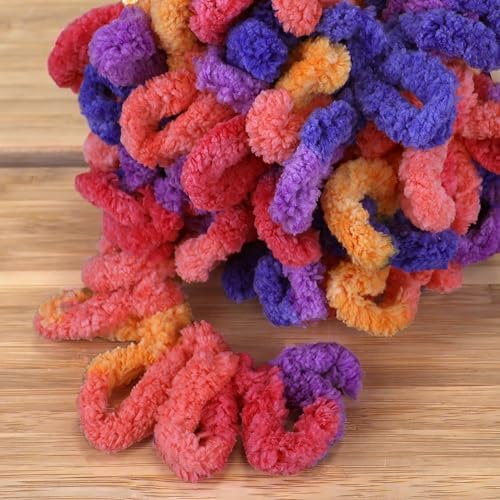 JubileeYarn Fun Finger Loops Yarn - 100g/Skein Jumbo Polyester - Euphorie - 3 Skeins
