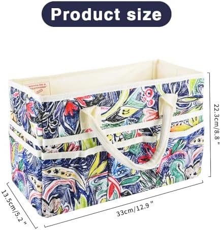 Craft Organizer Tote Bag with Multiple Pockets,Scrapbooking Art Storage