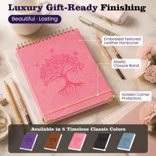 Blank Notebook Journal, Hardcover Sketchbook, 300 Page No Bleed Thick Paper