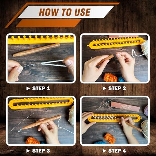 SAVINA Loom Pen Tool, Yarn Helper, Yarn Guide for Loom Knitting, Handmade Tools to Make Crafts Quicker & Easier for Knitters
