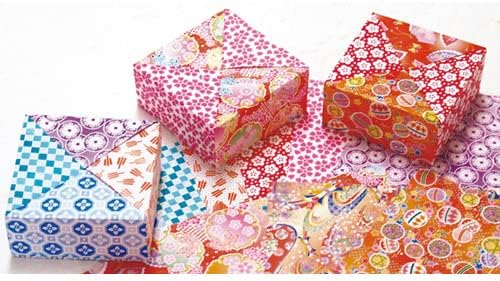 JapanBargain, 300 Sheets Japanese Washi Paper Chiyogami Paper Origami Folding Paper Yuzen Style 3 inch Made in Japan, 7.5 cm