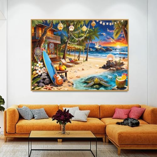 Tropical Beach Diamond Art Kits for Adult Diamond Painting Kit for Beginner