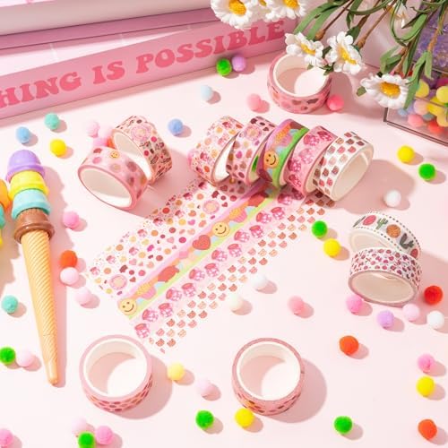 12 Rolls Mexican Bread Washi Tape for Card Making Planner Decor