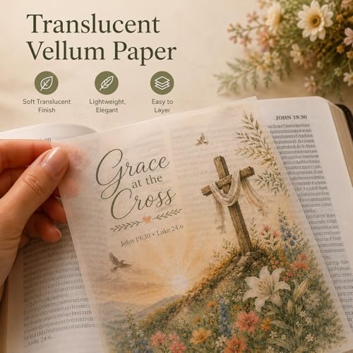 Bible Tip Ins Vellum Bible Inserts for Journaling with Watercolor Scripture Art Bible Study Inserts & Prayer Bookmarks 15PCS Bible Page Overlays for Women