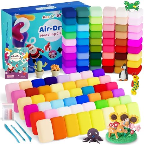 Aestd-ST Air Dry Clay 102 Colors, Modeling Clay for Kids, DIY Magic Clay