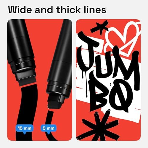 ARTISTRO Black Paint Pens - Jumbo Tips - Set of 5