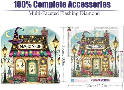 Magic Shop Diamond Art Kits for Adults,Diamond Painting Kits for Beginner