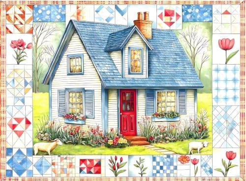Cozy Country House Garden Diamond Art Kits for Adult Diamond Painting Kit