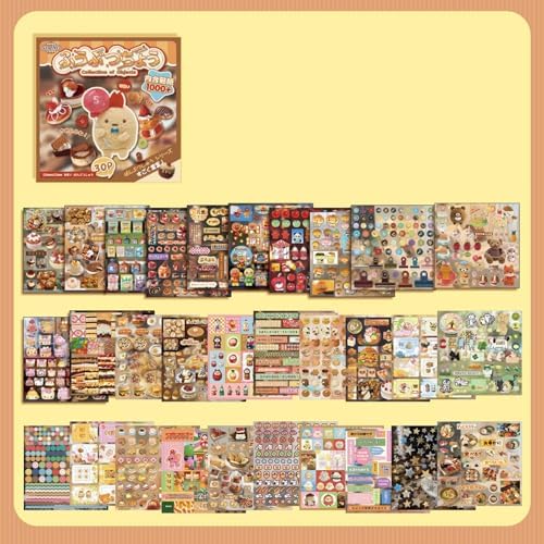 2000+ Pcs 90s Retro Anime Sticker Book for Scrapbooking