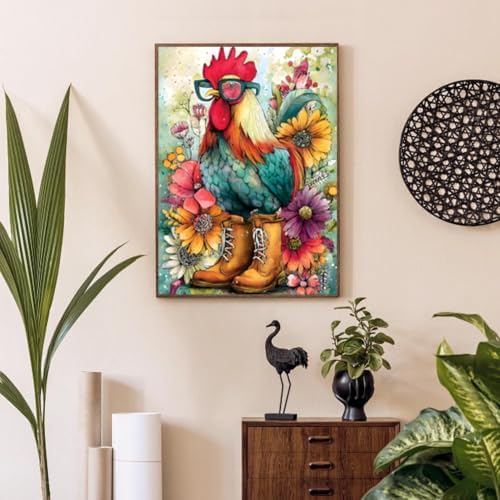 YOLENIX Fashionable Rooster Diamond Art Kits for Adult Diamond Painting Kit