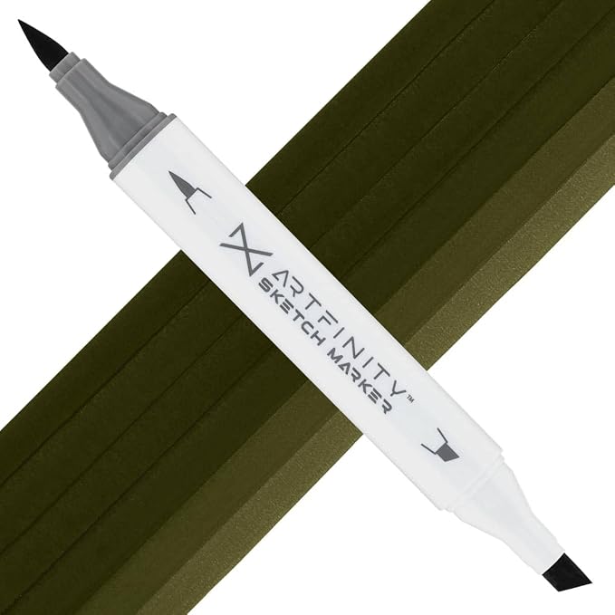 Artfinity Sketch Markers - Marine Green G7-7, Vibrant, Professional, Dye-Based Alcohol Markers for Artists, Drawing, Travel, & More