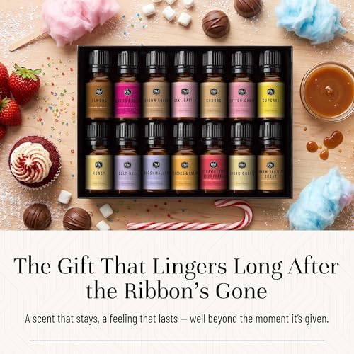 P&J Trading Sweet Essential Oil - 14x10ml Set, Premium Fragrance Oils for Candle Making, Diffuser, Soap, Perfume, Bath & Body, Cruelty-Free