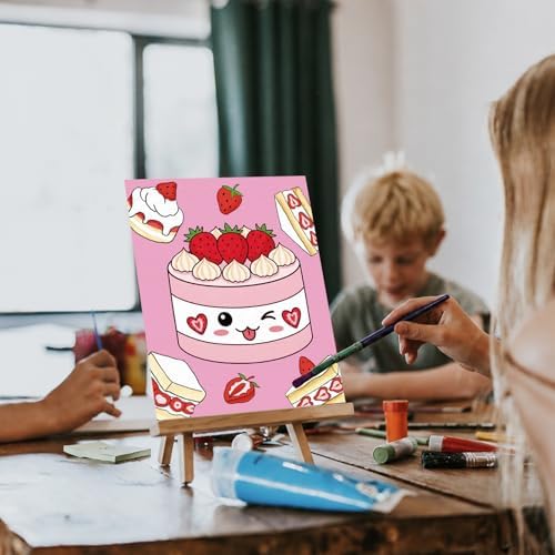 Louise Maelys 12 Pack Pre Drawn Canvas to Paint for Kids 8x10 Inch Snack