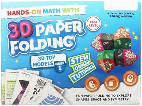 Foraineleyo Hands-On Math 3D Paper Folding Kit for Kids – STEM Origami Toy Models Set, Educational Geometry Learning Craft, DIY Paper Folding Activity for Boys Girls Ages 6-12