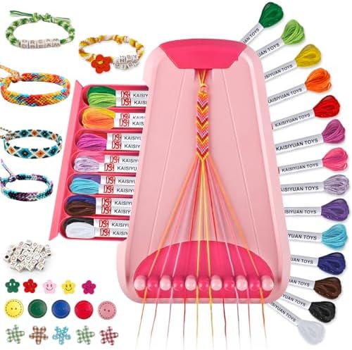 Maynacs Friendship Bracelet Making Kit for Girls 8-12, 28 Pre-Cut Threads
