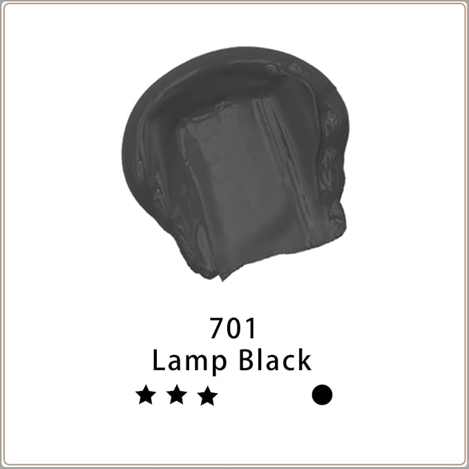 Artecho Lamp Black Acrylic Paint 500ml / 17oz Large Bottle