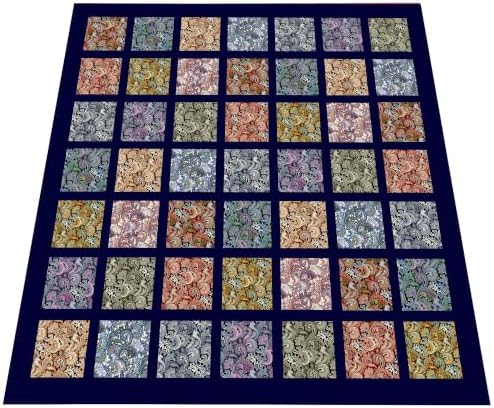 10" 50pcs Cotton Fabric Squares for Sewing Quilting Supplies- Dark Paisley