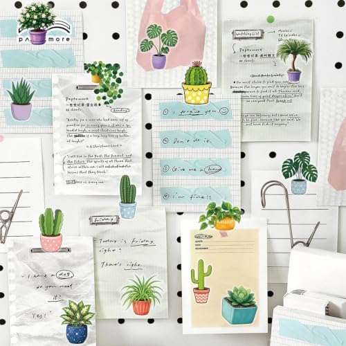 50PCS Transparent Plant Stickers, Potted Plant Stickers | Waterproof Clear Aesthetic Nature Plant Decors for Scrapbook, Water Bottle Laptop, Diary,DIY Decorations