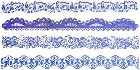 200 Pcs Colorful PET Lace Border Stickers for Toploader & Scrapbook