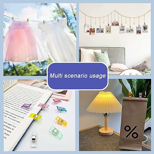 500 Pcs Multipurpose Quilting Clips Premium Sewing Clips for Fabric and Quilting, Plastic Clips for Crafts, Quilt Clips Sewing Notions Sewing Products for Sewing Supplies Crafting Tools