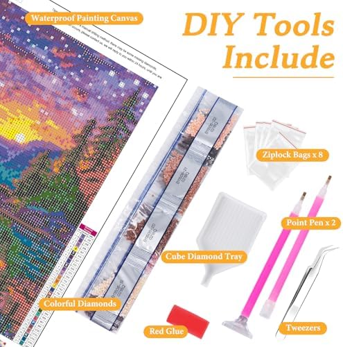 Diamond Art Kits for Adults & Beginners, Sunset Diamond Painting Kit