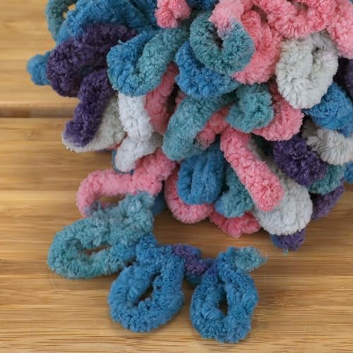 JubileeYarn Fun Finger Loops Yarn - 100g/Skein Jumbo Polyester - Iynx - 3 Skeins