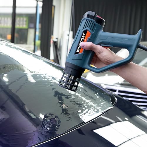 WRAPXPERT Heat Gun for Vinyl Wrap/Window Tint with Digital LCD 2000W 122℉-1202℉（50℃- 650℃) Variable Temperature Control Memory Function for Car Wrap, Crafts, Shrinking Tubing, Stripping Paint