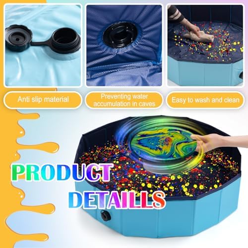 Silipull Acrylic Paint Pouring Splash Guard Pour Painting Supplies Fluid Art Tools for DIY Art Crafts Projects 31.5 x 7.87 Inch