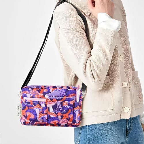 Multiple Pockets Portfolio Organizer with Zippered,Storage Pencil Pouch Bag