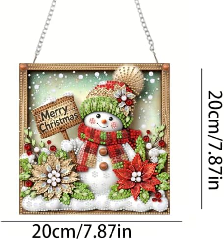 VeGuude Christmas Diamond Art Kits for Adults, DIY Acrylic Hanging Ornament