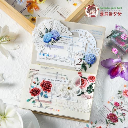 Alideco 6 pcs Decorative Adhesive Tapes Cartoon PET Tape Great for Bullet Journal Supplies, Arts, Scrapbook, DIY Crafts, Planners(huahuibiankuang) (yuhouhuacong)