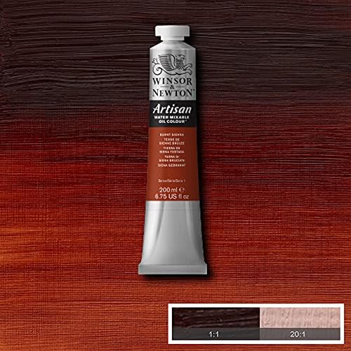 Winsor & Newton Artisan Water Mixable Oil Paint, 200ml, Burnt Sienna