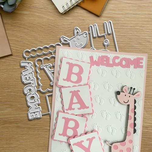 Lapoo Words Cutting Die for Scrapbooking - Durable, Cut Stencils for DIY Scrapbook Photo Album Decorative Paper Card, Card Making Supplies Party Wedding Decorations (Baby 4.7 x 3.9 in)