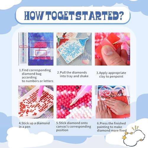 DOZEEZOP 4-Pack Diamond Art Kit for Adults, 5D Diamond Painting 12x16 Inch | Flowers pictures, Full Round Drills, Home Wall & Shelf Decor, Beginner-Friendly DIY Craft, Stress Relief, All-Occasion Gift