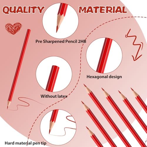 120 PCS Red Colored Pencils Bulk, Pre-sharpened Professional Wooden Art Pencils Set for Artists Painting | Premium Drawing Sketching Supplies (Red)