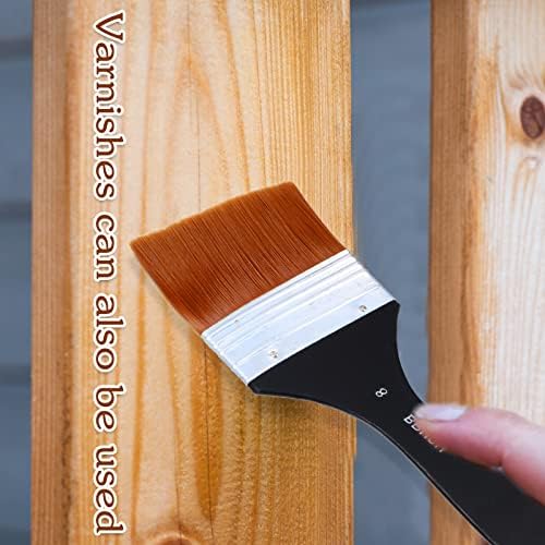 Zubebe Wide Flat Acrylic Paint Brushes 7pcs Large Paint Brushes Set