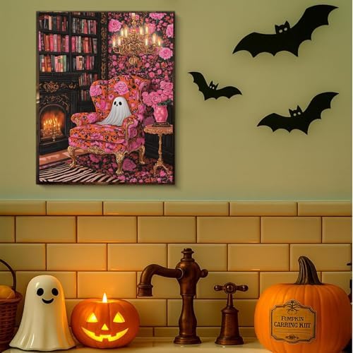 AIBOERL Paint by Numbers Kit for Adults Beginner,Halloween Ghosts, 12X16In