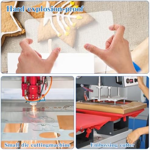 8 Pcs Clear Acrylic Cutting Pads, 8.7x6.1x0.1 Inch Transparent Die Cutting Plates for Embossing Machines, Cuttings Mats for Machines & Craft Pads for Card Making Scrapbooking