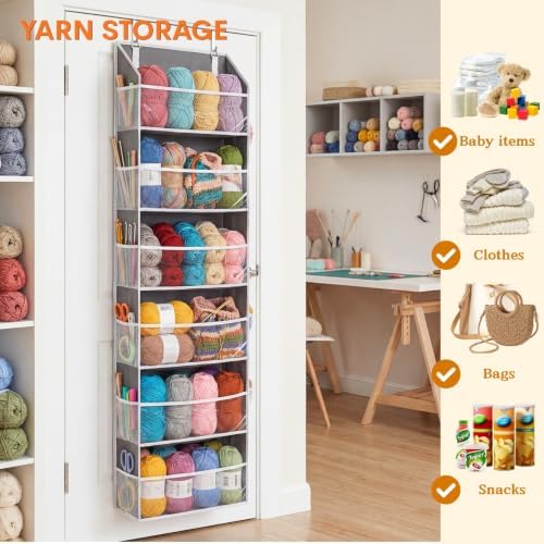 Ofiray-home 2 Pack Over Door Organizer with 6 Large Pockets