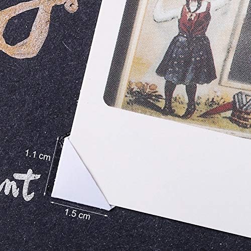 Bememo 2040 Pieces Self-Adhesive Photo Corners Stickers Acid Free Photo Mounting Corners for DIY Scrapbook, Album, Memory Books, Journal, Diary (Black and Transparent)